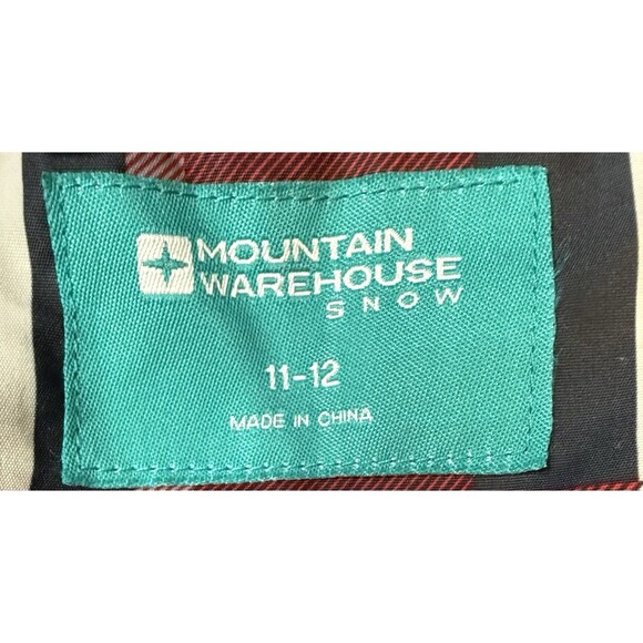Mountain Warehouse Goose Ski Jacket Kids 11-12 Red Plaid Waterproof Snow Coat - Picture 3 of 12